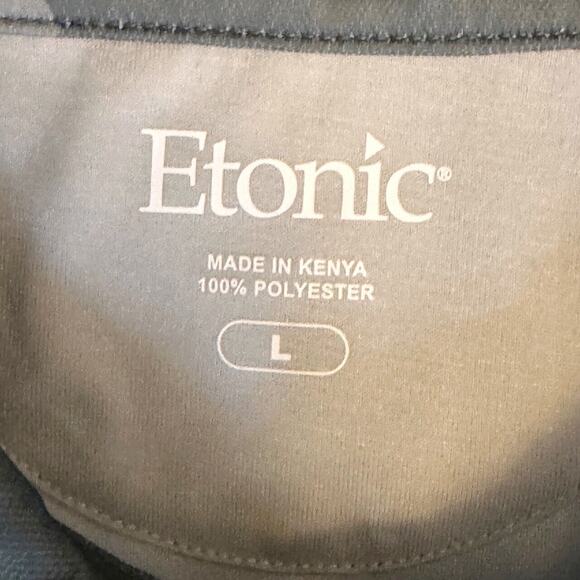 Etonic Golf Polo Shirt Mens Large Gray Contrast Camo Performance - Picture 3 of 7